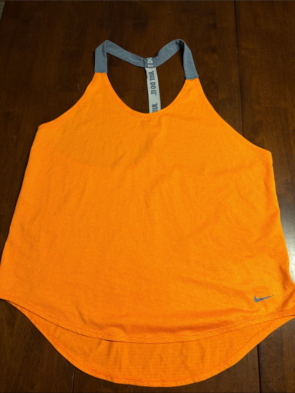 Nike Orange Racerback Tank with Gray Straps